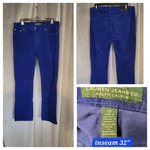 Lauren Ralph Lauren Vibrant Blue Corduroy Pants
